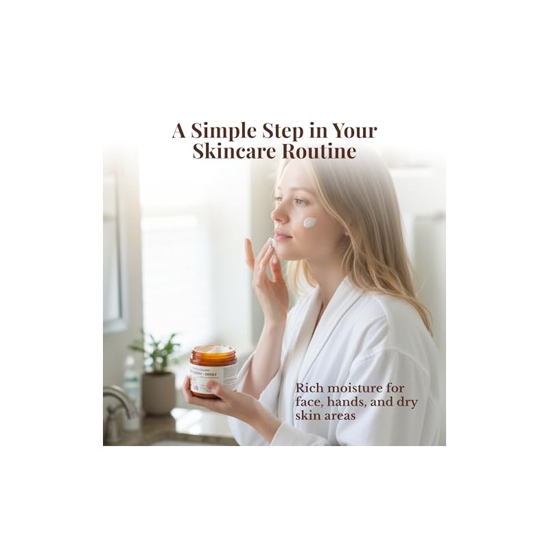 Whipped Tallow Honey Balm for Face & Skin, Beef Tallow