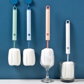 Replaceable Head Bubble Tumbler & Bottle Cleaning Brush Bottle Cleaning Brush Gray/Main Unit 1 pc + 2 Refill Heads 7ea