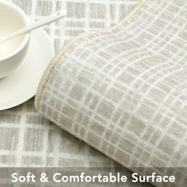 MilleLoom Area Rug 9x12 Large Washable Plaid Rug Living Room Rug Modern Rug for Bedroom, Non-Slip Retro Modern Carpet Print Rug for Dining Room Guest Room Office Farmhouse,9x12