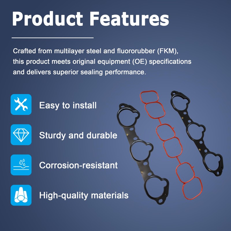 AUCERAMIC MS97143 Intake Manifold Gasket Set Fit for 2009-2020 Nissan