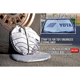 Unbranded For Toyota Tundra TRD Windshield Sun Shade Topographic Map Sun Visor UV Block