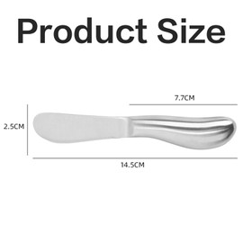 Butter Spreader Cheese Spreader Stainless Steel Easy Spread with Ergonomic Handle 14.5x2.5cm 2pcs