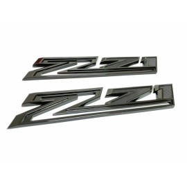 OEM 2pcs 2019-2023 Chevy Silverado Z71 Emblem OEM Fender Gloss Black 84632695