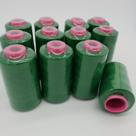 NICE FABRICS 12 Big Spools Kelly GREEN Serger Sewing Machine Thread 6000 YARDS / Cone T27 S/2