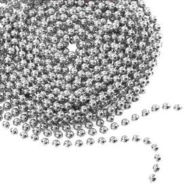 WedDecor 9 Metre Shiny Beaded Garland for Xmas Tree – Pearl String & Bead Chain, Artificial Pearl Tinsel for Xmas Hanging Ornaments, Garland Decor Supplies for Christmas, Valentine’s Day, Silver