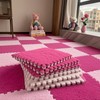 16pcs Plush Puzzle Carpet Tiles, Carpet Squares with Soft Fluffy