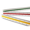 Multifunctional 30cm/12 Plastic Triangular Metric Ruler with Color-Coded Grooves for