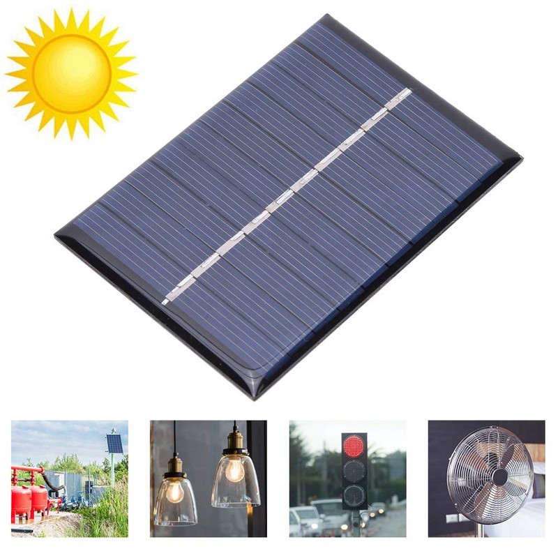 2Pcs 0.6W 5V Polysilicon Panel solar Generador solar port¨¢til M¨®dulo