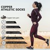 Dsource Copper Socks for Men, Unisex Mid Calf Running Mountain