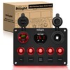 Nilight 5 Gang Multi Function Waterproof Switch Panel PD Type