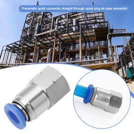 SG Store 2pcs 7/16 UNF (20TPI) Internal Thread to 6mm Pneumatic Quick Connector 7/16 UNF Female Thread to 6mm Tube OD Pneumatic Fittings for Air Compression Systems