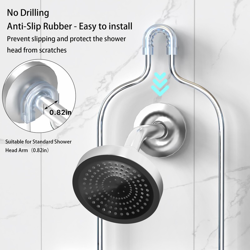 DAOYA Shower Caddy - Shower Organizer with 6 Hooks for