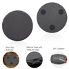 8 PCS Round Slate Drink Coasters Set, SIJDIEE 4 Inch