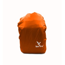 TacFirst Backpack Cover [Water Resistant Protects Against Rain, Dust, Dirt and Sunlight] (30-40 Litres, Orange)