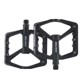 JCQIGOA Mountain Bike/MTB Pedals Bicycle Flat Pedals Aluminum 9/16" Sealed Bearing Lightweight Platform for Road Mountain BMX MTB Bike (Black)