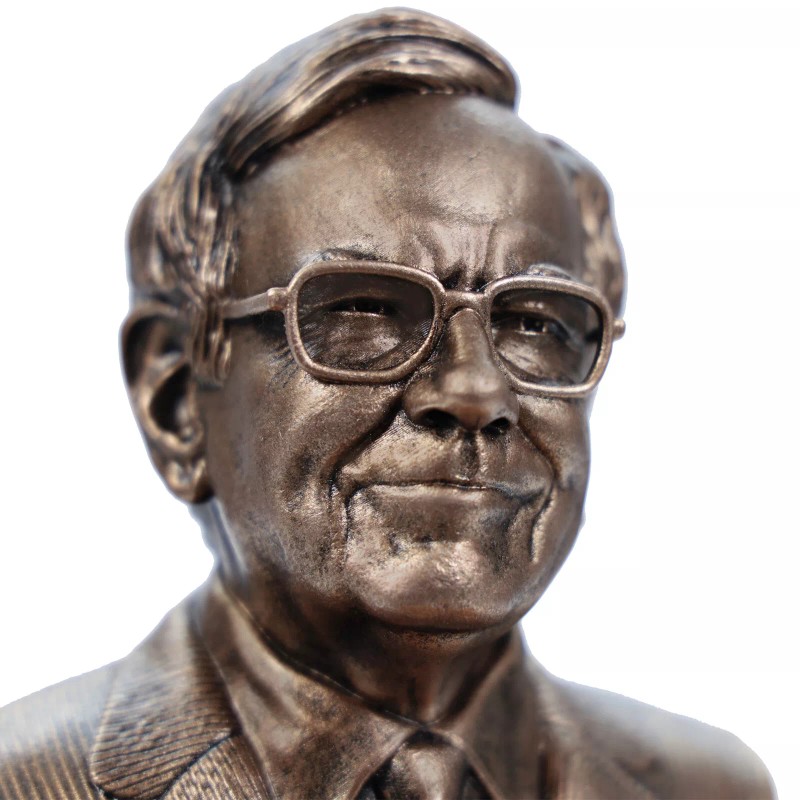 Warren Buffett & Charlie Munger Bust Statue Sculpture Berkshire Hathaway