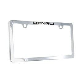 Denali Metal License Plate Frame Tag Holder - Chrome Plated