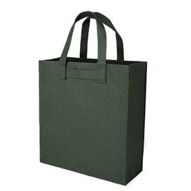 Muka Washable Kraft Paper Tote Bag, Reusable Grocery Bag, 11-3/4 x 12-5/8 x 3-1/2 Inch