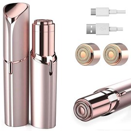 Electric Hair Removal Tool, 1 Box Portable Rechargeable Hair Removal Tool with 2 Replacement Heads, Facial Hair Removal Tool for Women, Valentine's Day Gift