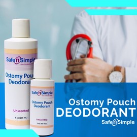 Safe n' Simple Ostomy Pouch Deodorant Classic Blue - Safe Deodorant - Colostomy Bag Odor Eliminator - Colostomy Deodorizer - 8 Fluid Ounce Drops