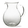 tag Bubble Clear Glass Pitcher with Handle 64 oz. Clear