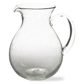 tag Bubble Clear Glass Pitcher with Handle 64 oz. Clear