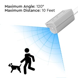 Litever PIR Motion Activated Sensor Switch Grey DC6~24V 3A. Male-Female DC 5.5x2.1mm Connectors. Perfect for DIY LED Lighting for Pantry Closet, in-Cabinet, Gun Safe, Kitchen Cabinets, Bed Light