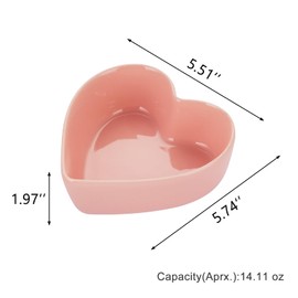 WHJY Cute Heart Shaped Bowls, Red Candy Dish, Cute Candy Bowl for Valentines Day, Date Night