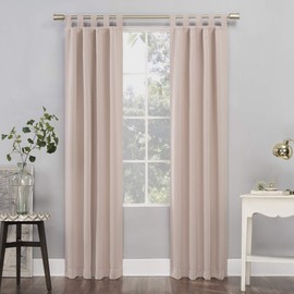Sun Zero Easton Blackout Tab Top Curtain Panel, 40 in x 95 in, Blush Pink
