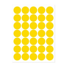 KALYRON 1050 pcs Yellow Dot Stickers 25 mm Round Yellow Coding Labels Premium Quality for Pricing, Organization & Classroom Use Bulk Pack for Teachers, Retail & Office Supplies