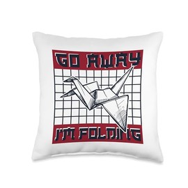 Best Easy Origami Crane Paper Gifts For Beginners Go Away Paper Crane Folding Owl Master Origami Throw Pillow, 16x16, Multicolor