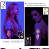 Penubuy Neon Party Temporary Tattoo, 6 Sheets Fluorescent Foil Embossing