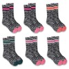Carhartt Kids' Midweight Camp Crew Sock 6 Pack, Assorted 02,