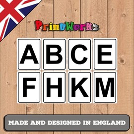 Horse Dressage Letter Markers x 8 White and Black Aluminium Rustproof 40x20m Arena Markers Horse