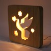 2W 3D Wood Carving Lamp Warm White Light Peace Dove