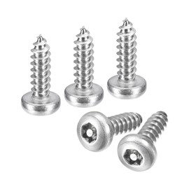 uxcell #10 x 5/8" Torx Security Screws, 10pcs Button Head Tamper Resistant Self Tapping Screws, 304 Stainless Steel Anti-Theft Screws