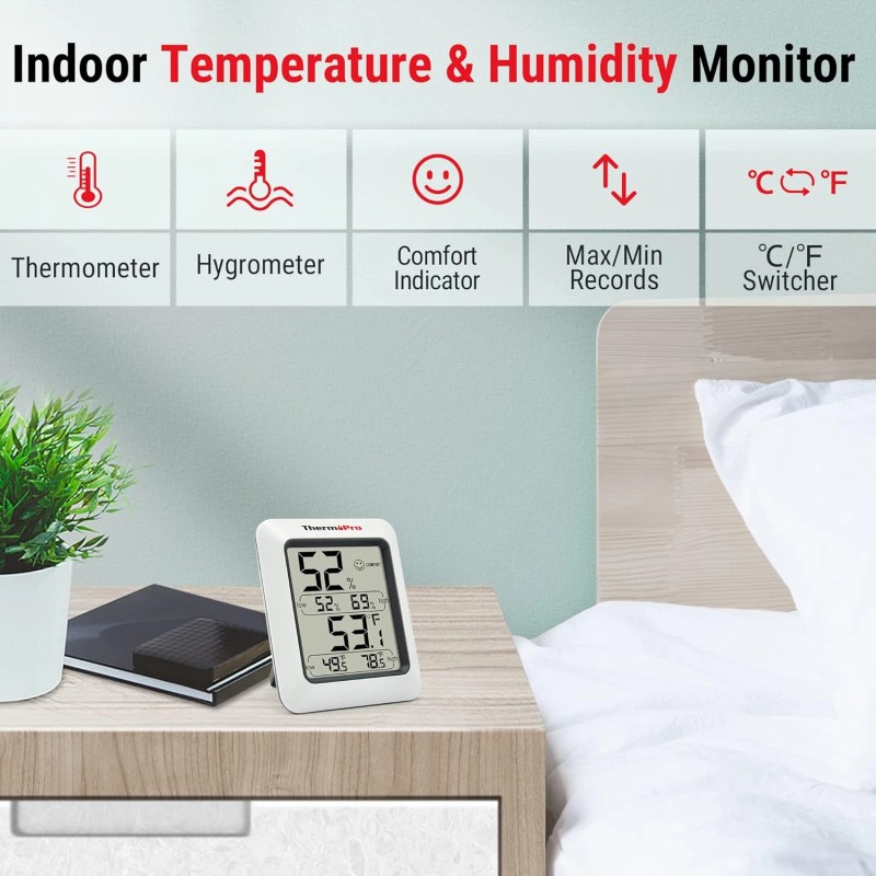ThermoPro 3X ThermoPro TP-50 Temperature and Humidity Monitor- 3 Piece