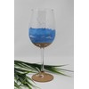 Hand Painted Wine Glasses - Beach and Sand (Set of
