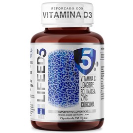 Multivitaminico Sistema Inmune LIFEED5 60 dias Vitamina C Vitamina D3 Jengibre Equinacea Zinc Curcuma INMUNE
