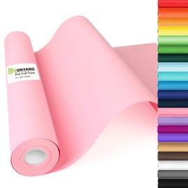 Pink Valentines Wrapping Paper, Bulletin Board Paper Roll 15"x300", Solid Color Construction Art Poster Craft Decorative Paper, Birthday Bouquet Flower Gift Wrap for Women Teen Girls 110GSM 75LB