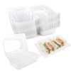 zandfelo 40 Pack 7.2x4.7x3 Inch Clear Hinged Food Containers with