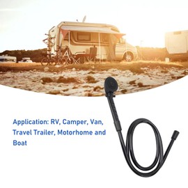 Shower Head, 1.5m Hose Water Saving Construction Handheld RV Shower Set Easy To Operate For Travel Trailer Hunting (Black)
