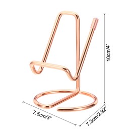 PATIKIL Desk Business Card Holder, Metal Business Cards Storage Folder Desktop Business Cards Storage Box for Office Desk Storage Business Meeting Rose Gold