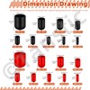 Tanstic 312Pcs 9 Sizes Rubber End Caps Screw Thread Protectors