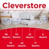 Rubbermaid Cleverstore 95 Qt Clear Storage Bins with Lids, 4-Pack,