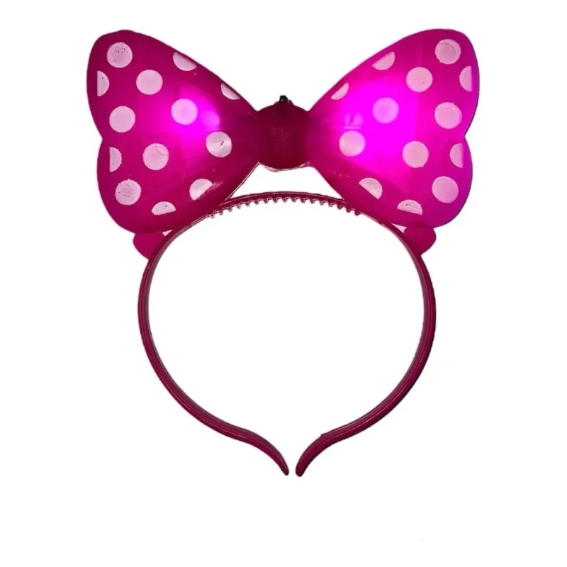 10 Diadema Minnie Luz Led Luminosa Boda Fiesta Batucada Xv