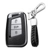KUNIO Car Key Fob Cover fit for VW Magotan Golf 7 MK7 Jetta Arteon Atlas Passat B8 fit for Skoda Superb A7 Kodiaq Key Cover TPU Keyless key cover Key Bag Key Case Silver