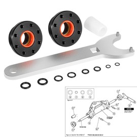 HS5157 HC5345 Front Mount Hydraulic Steering Cylinder Seal Kit with Pin Wrench for HC5340 HC5341 HC5342 HC5343 HC5344 HC5346 HC5347 HC5348 HC5358 HC5365 HC5375 HC5394 HC5445 HC6750 HC6751 HC6752