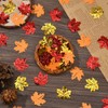 SUNNYCLUE 60G Plastic Confetti,Fall Confetti Maple Leaf Sequin Red Orange