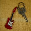 FTWDesign Electric Guitar Keyring in Red, red